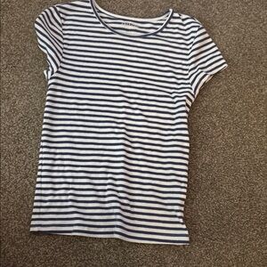 American Age Navy and White Striped Tee